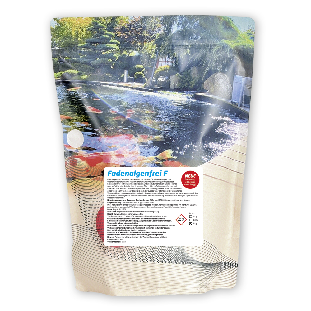 Vrij van draadalgen F 