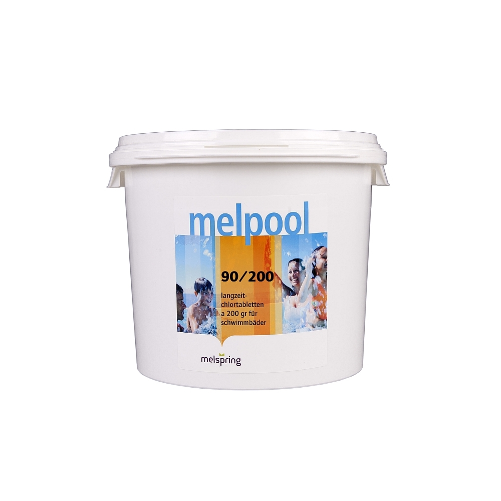 Melpool 90/200 g langzaam oplosbare chloortabletten vanaf 30 m³ zwembaden - Koopjes / Breukwaar