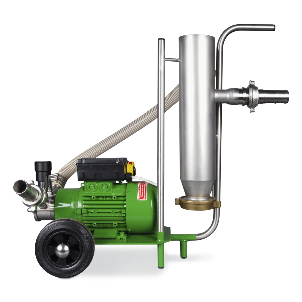 Vijverzuiger 5000 l/u met geïntegreerde steenafscheider