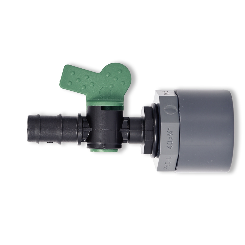 Luchtpompaansluiting met kraan, 16 mm voor leidingen van 50 mm