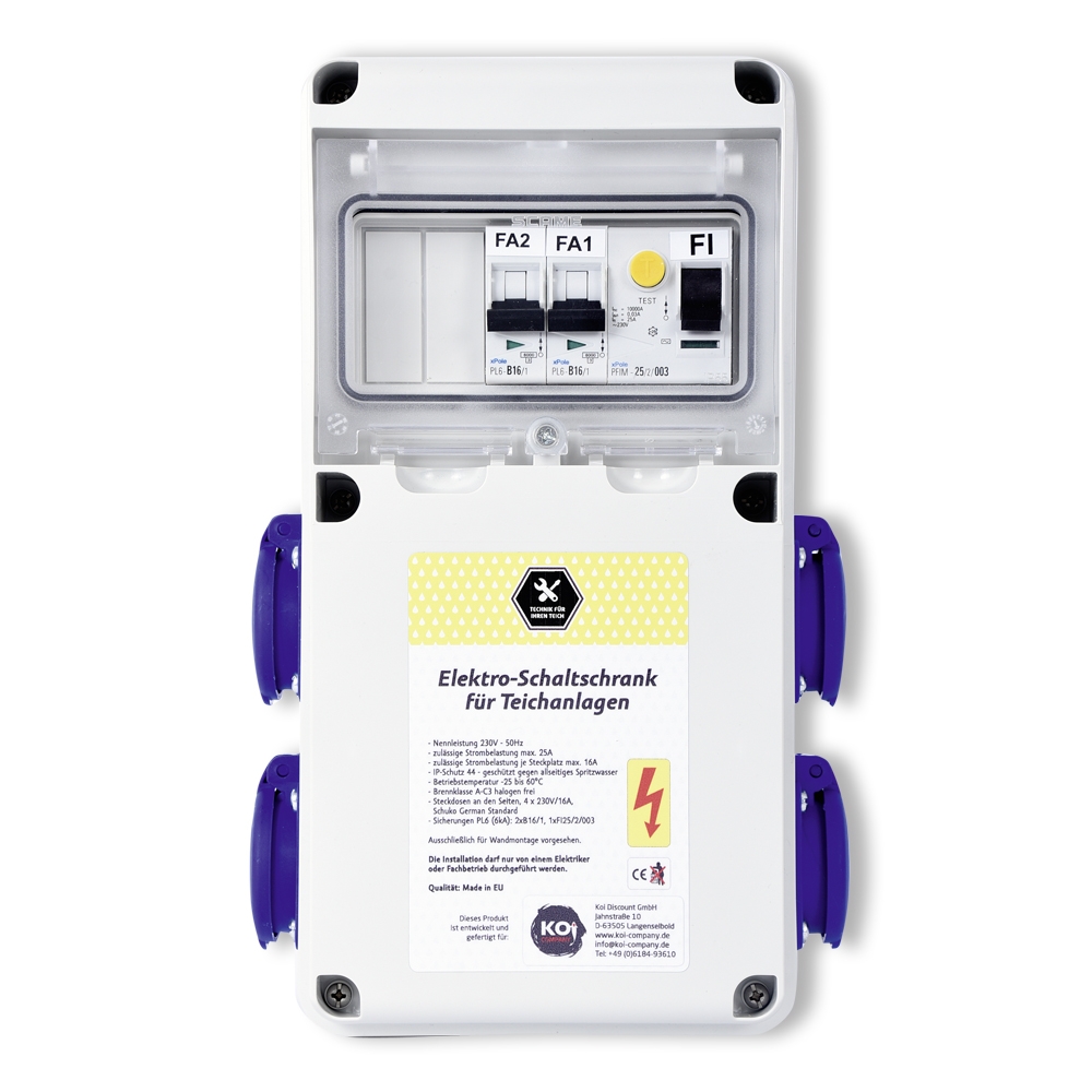 Schakelkast voor vijvers