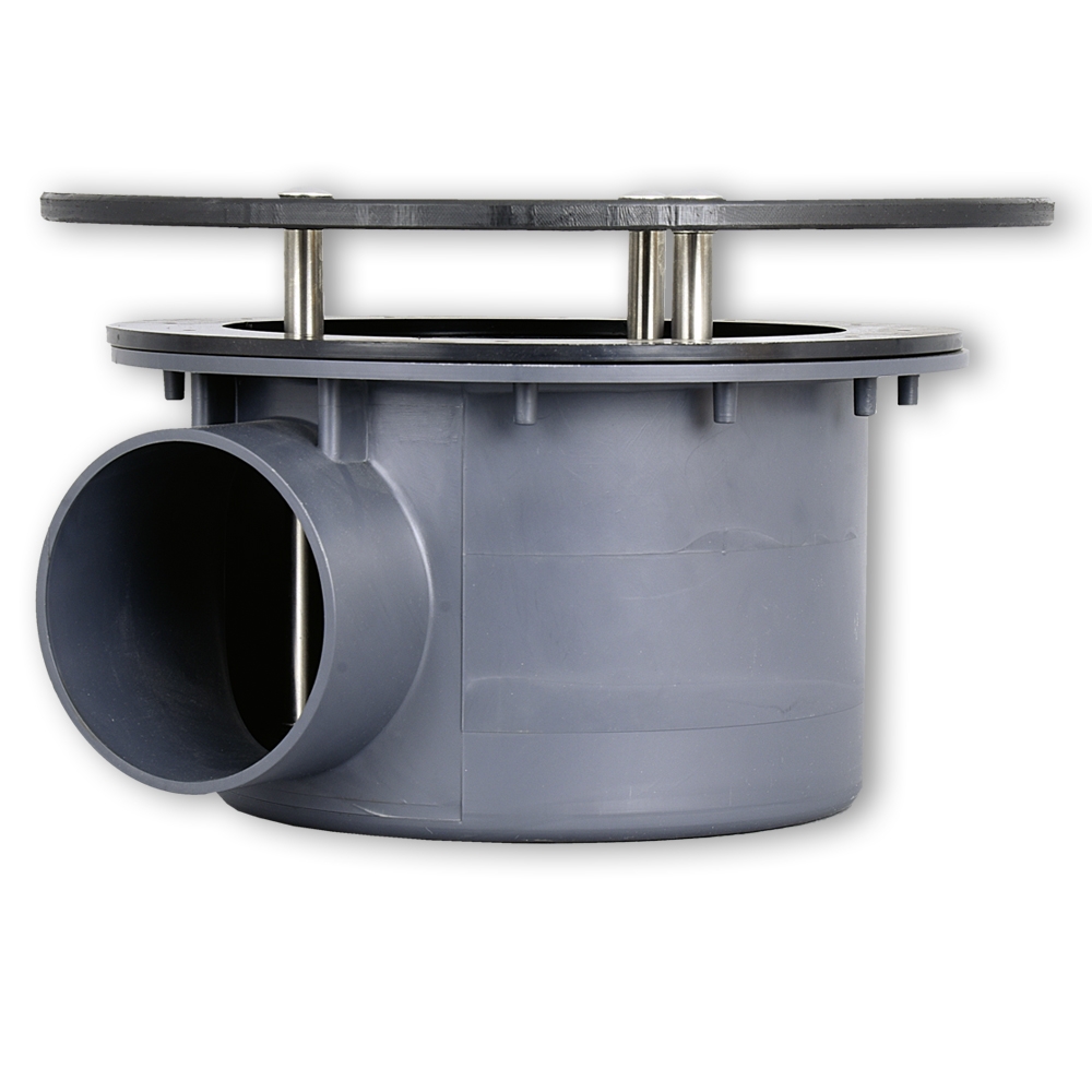 Vlakke afdekkap voor bodemafvoer grijs (zwemvijver)