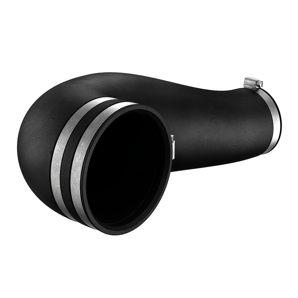 Rubberen koppeling bocht 90° 2 1/2'' binnendraad x 110 mm