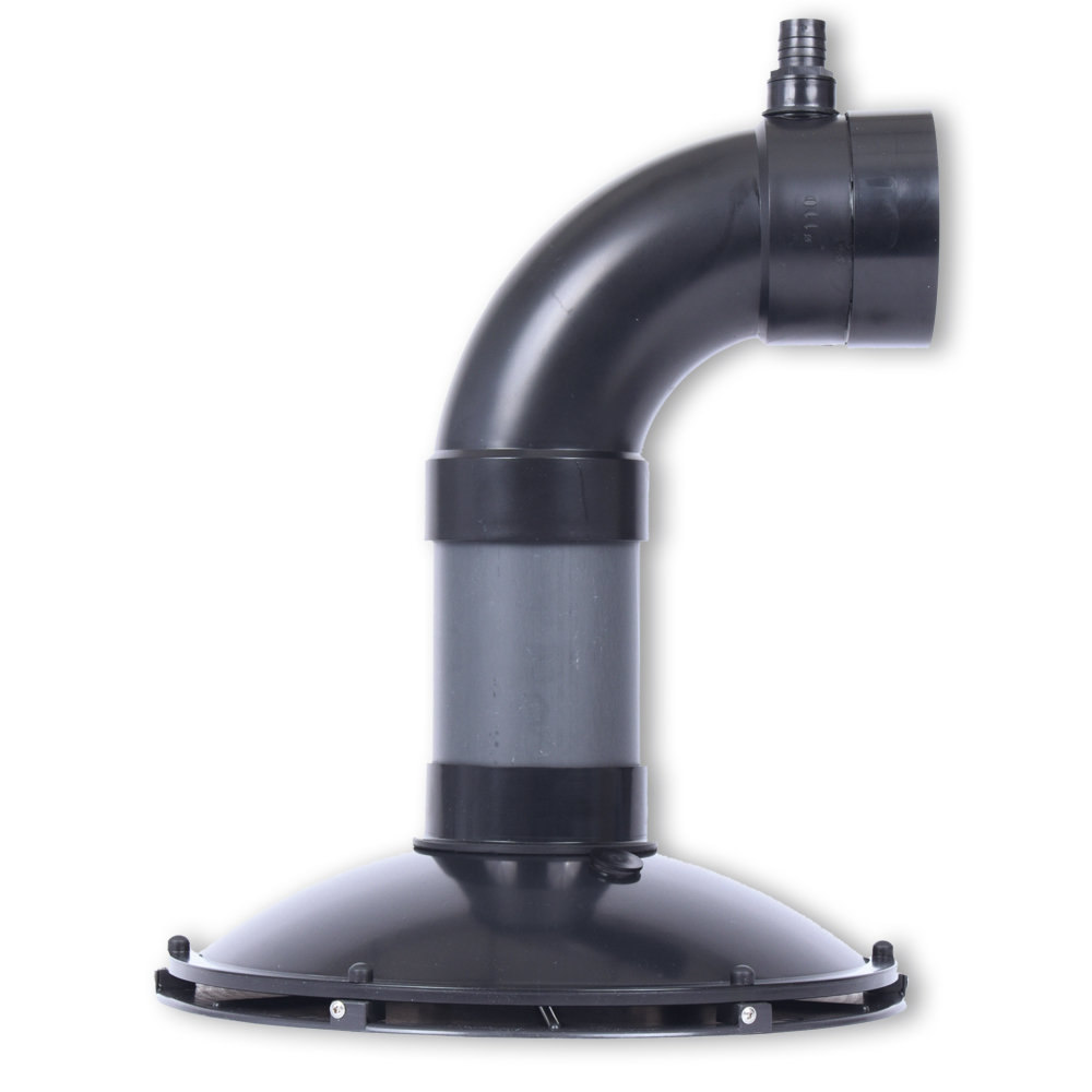 Vloerafvoer van ABS 110 mm, zijafvoer voor montage achteraf