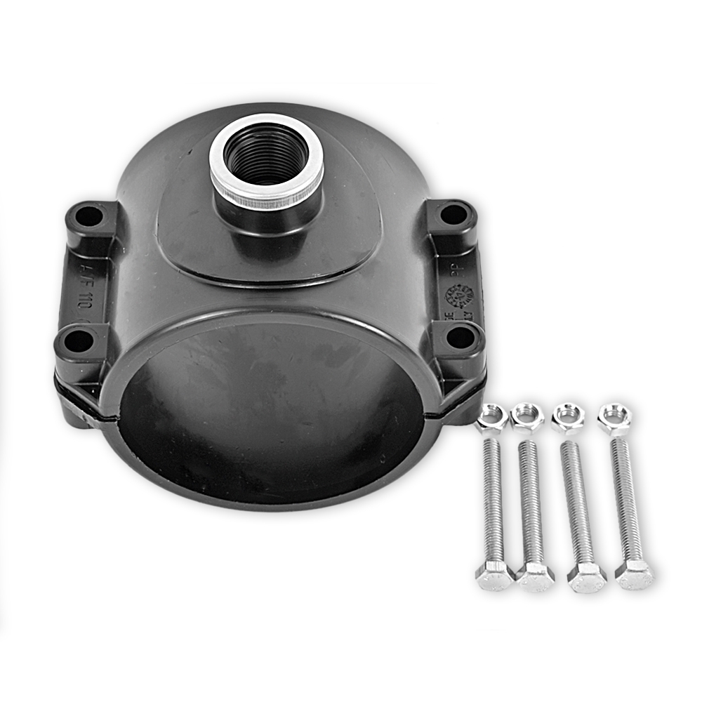 Aftapklem PP met 3/4 inch binnendraad