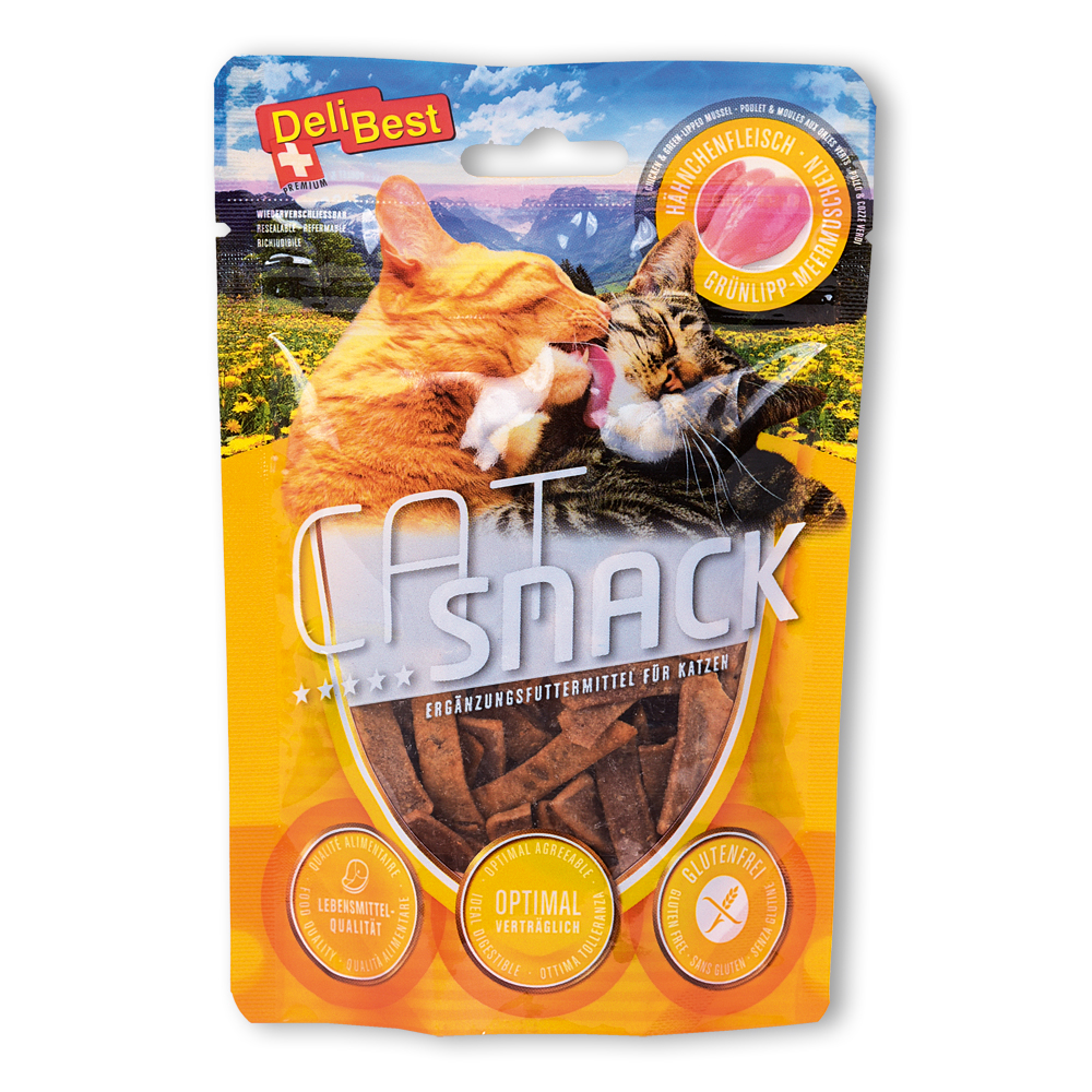 Cat Snack Kipreepjes  + Groenlipmosselen 45 g