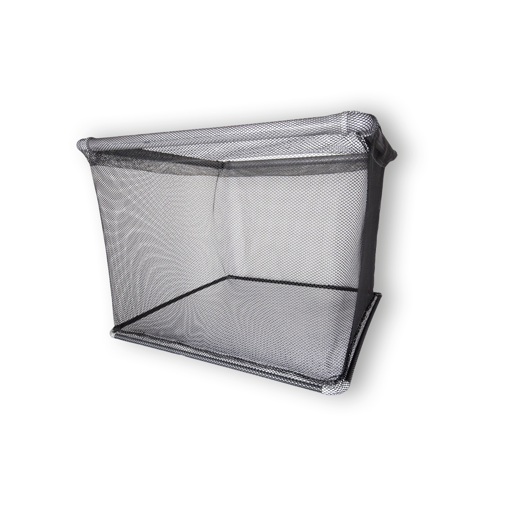 Visverblijf zwart met frame, 115 x 115 x 105 cm (L x B x H), 7 mm 