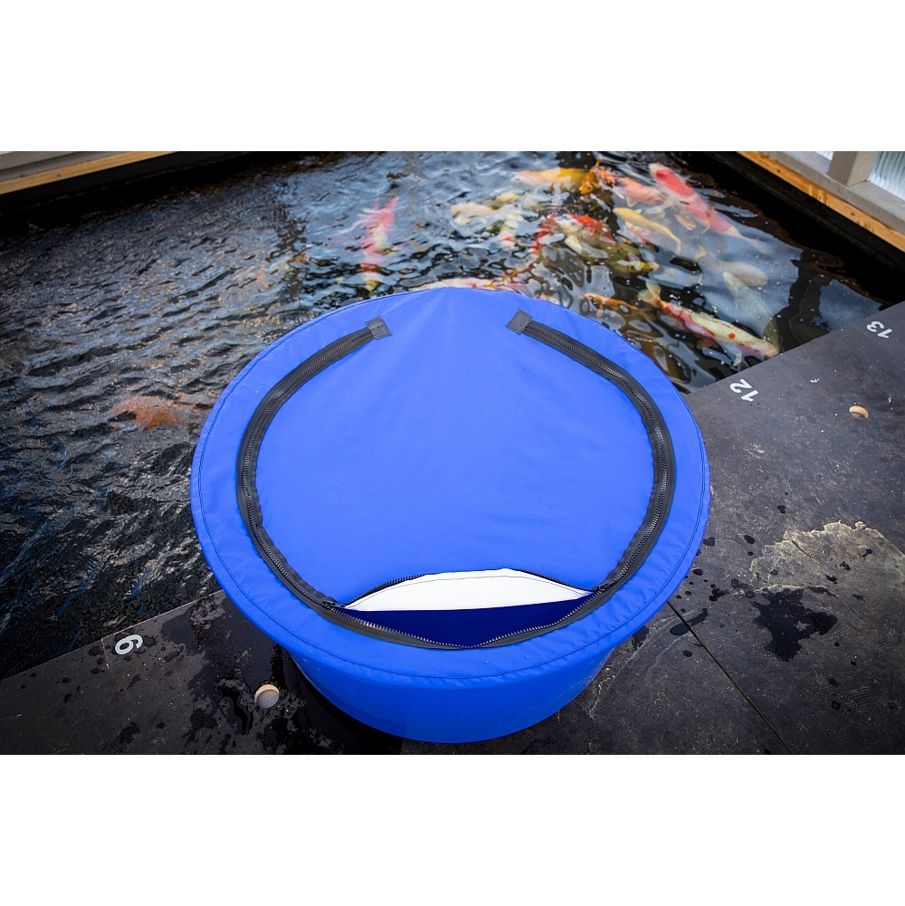 Ondoorzichtige folieafdekking met ritssluiting voor ronde inspectieputten